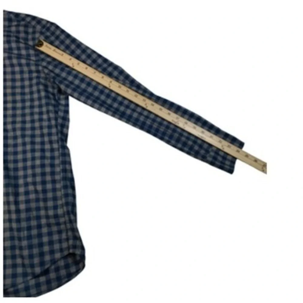 J Crew Shirt‎ Mens Large Blue Plaid Button Down Slim Fit Long Sleeve Casual